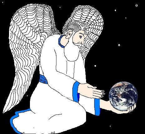 Angel holding earth