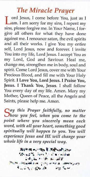 Another Miracle Prayer