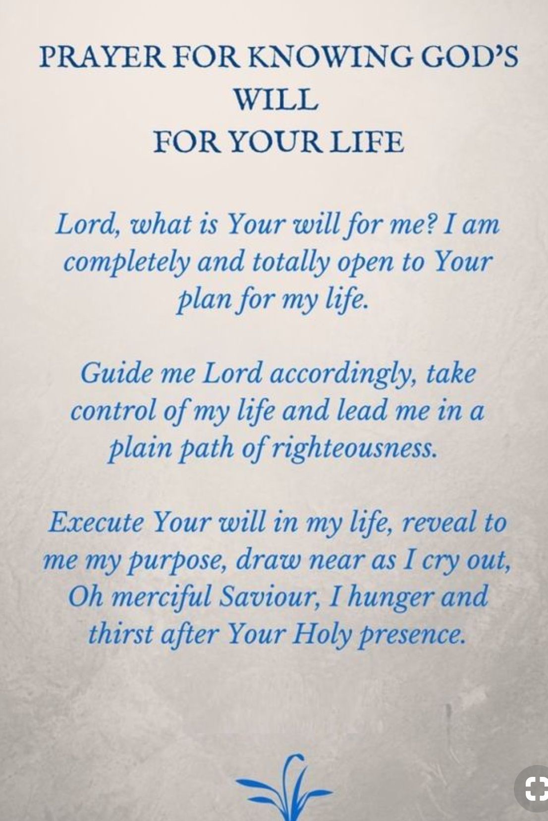 god will for my life