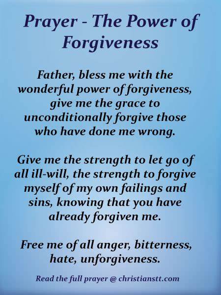 power of forgiveness prayer