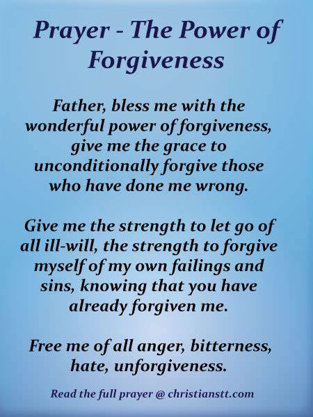 power of forgiveness prayer