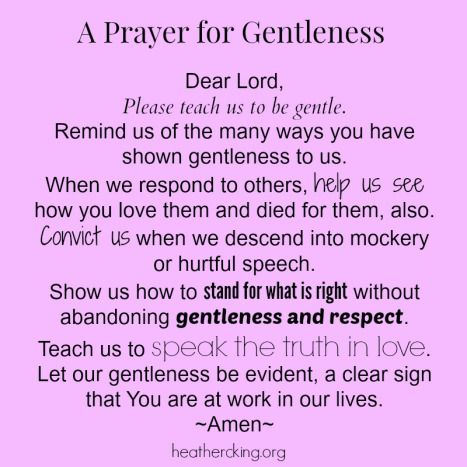 prayer for gentleness