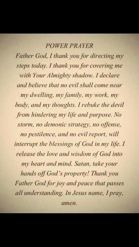 Prayer For Power & Protection