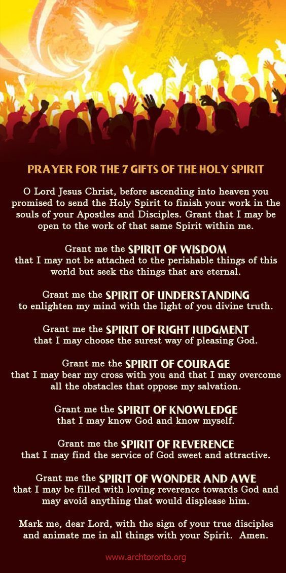 prayer for the gifts of the Holy Spirit